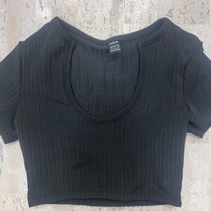 black shein crop top